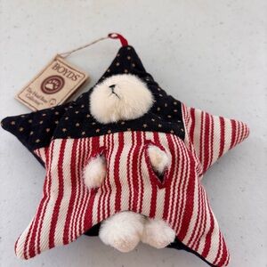 Boyds Bears Julybeary 4 inch Calendar Bear Mini Peeker For July NWT